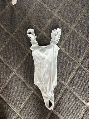 Wild Honey White Ruffle Strap' One-Piece
